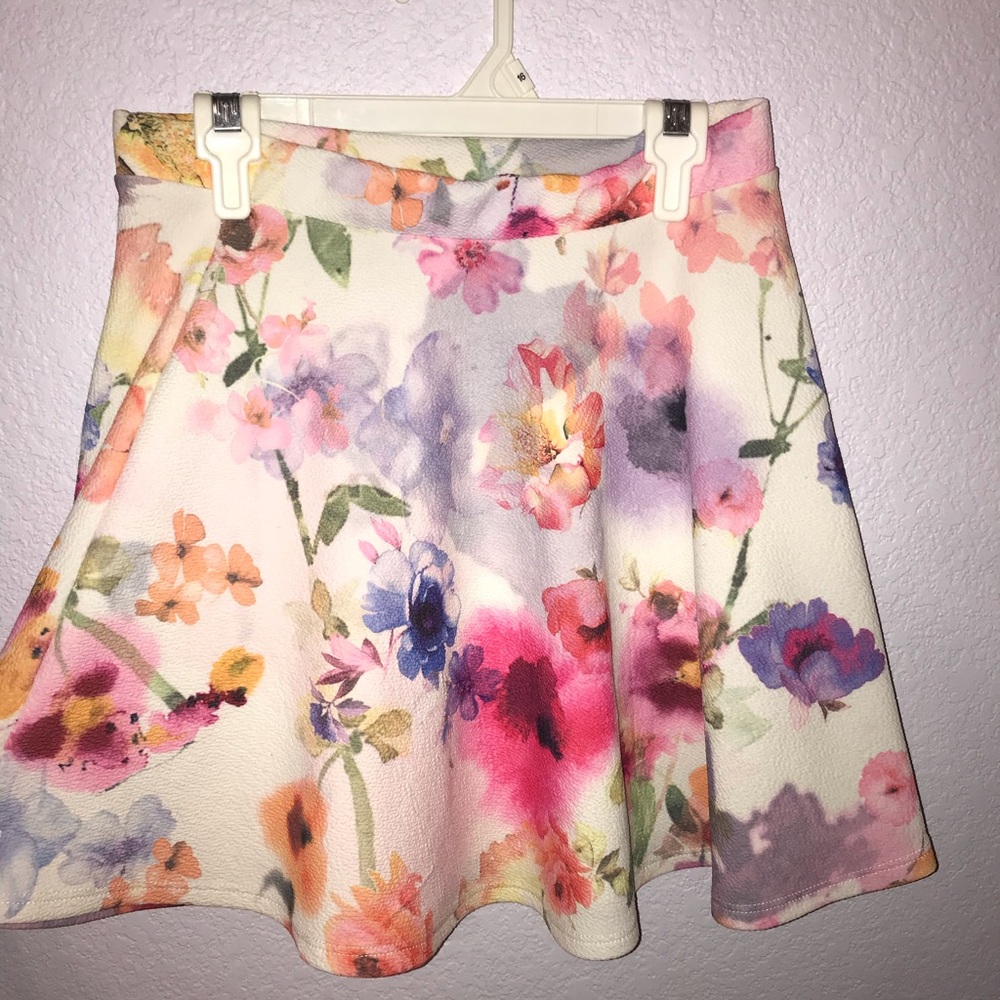 Floral Papaya skirt